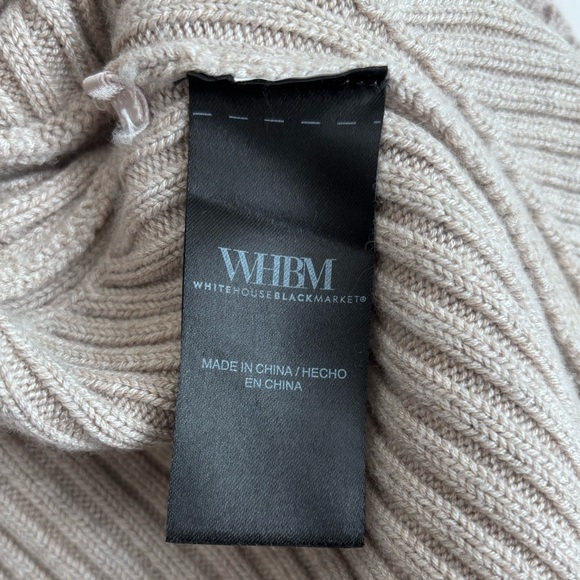 White House Black Market Cashmere-Blend Shawl Collar Sweater - Picture 4 of 7